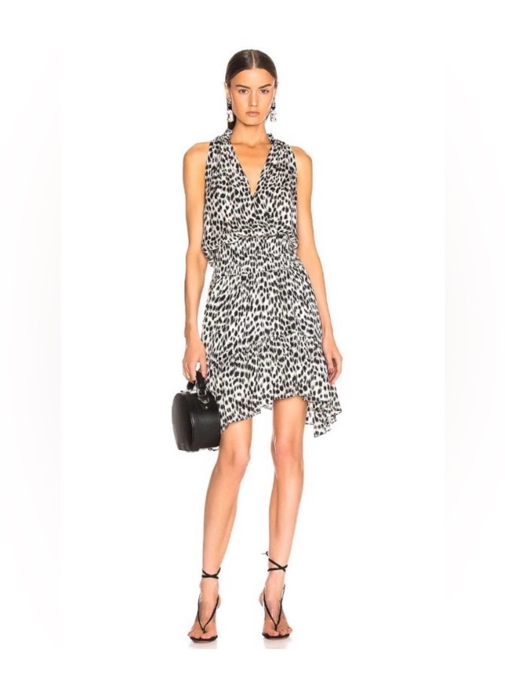 A.L.C Silk Dress Sleeveless Animal Print Cody Dress Small